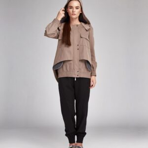 Oversized Cotton-Blend Shell Bomber Jacket