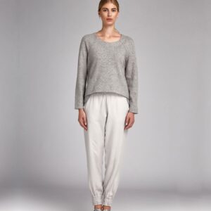 Cotton-Jersey and Tiered Pleated Poplin T-shirt