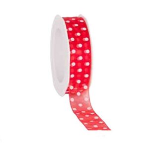 Voile Ribbon Dots - Rough Red