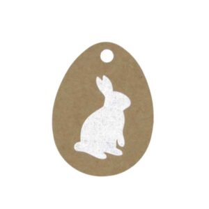 Metallic Tag - Bunny Silver