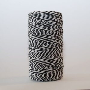 Cotton Ribbon Twist Cord- Black