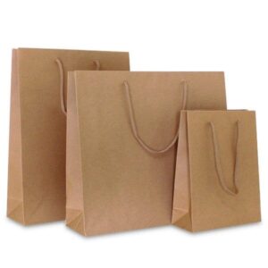 Papieren tas - "Luxe kraft tas -Bruin"