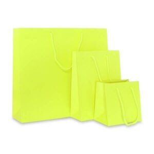 Papieren tas "Fluor" - Geel