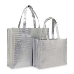 Croco Shopper - Zilver