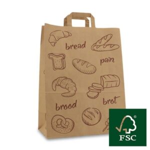 Budget papieren tas - Brood dessin