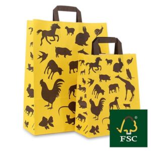 Budget papieren tas - Dieren dessin