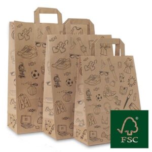 Budget papieren tas - Doodle dessin