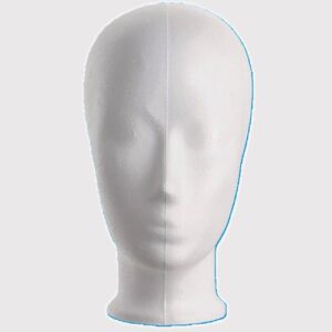 Pruikenkop wit hoogte 25 cm kind