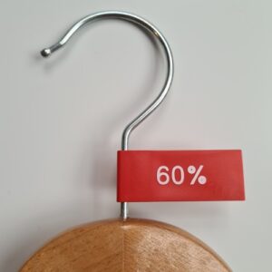 Label vaantje kunststof kleur rood 60%