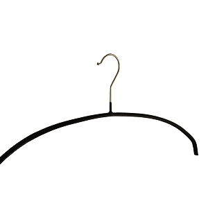Bonneteriehanger zwarte anti-slip 46cm