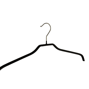 Bonneteriehanger zwarte anti-slip 46cm