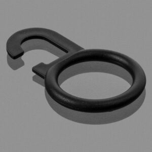 Sjaalhanger zwart rond diameter 30mm2500