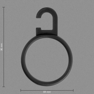 Sjaalhanger zwart rond diameter 60mm 750