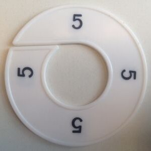 Maatring wit/zwart 5