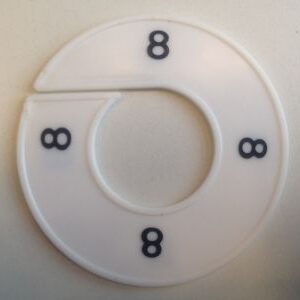 Maatring wit/zwart 8