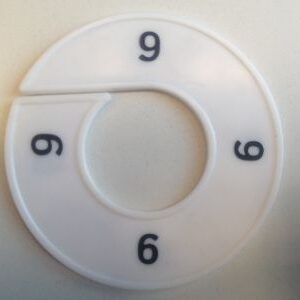 Maatring wit/zwart 9