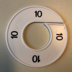 Maatring wit/zwart 10