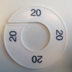 Maatring wit/zwart 20