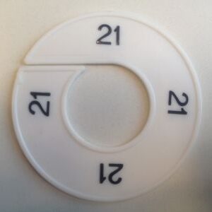 Maatring wit/zwart 21