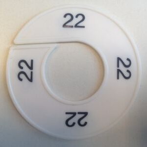 Maatring wit/zwart 22