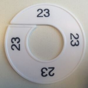 Maatring wit/zwart 23