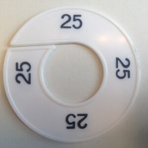 Maatring wit/zwart 25