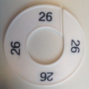 Maatring wit/zwart 26