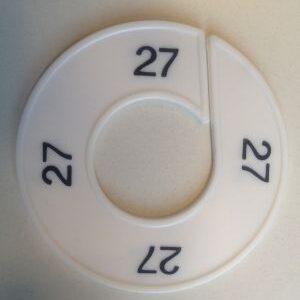 Maatring wit/zwart 27