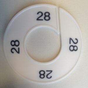 Maatring wit/zwart 28