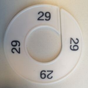 Maatring wit/zwart 29