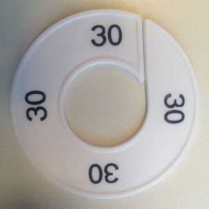Maatring wit/zwart 30