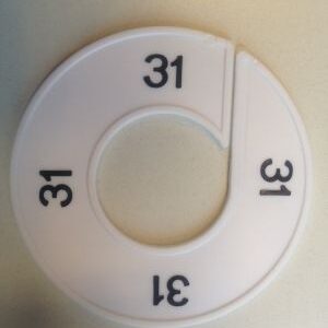 Maatring wit/zwart 31