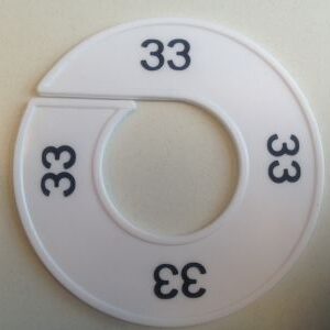 Maatring wit/zwart 33