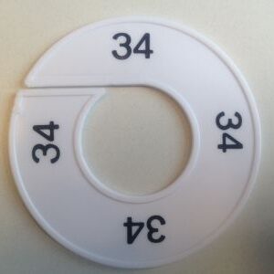 Maatring wit/zwart 34