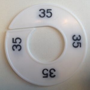 Maatring wit/zwart 35