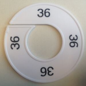 Maatring wit/zwart 36