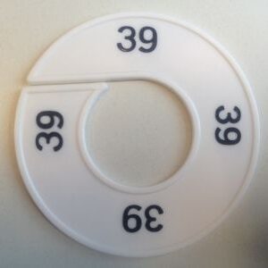 Maatring wit/zwart 39