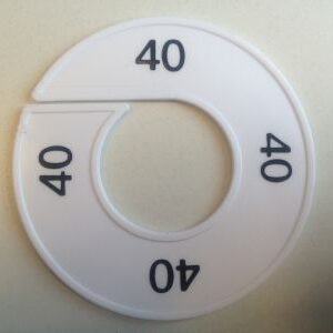 Maatring wit/zwart 40