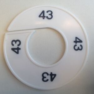 Maatring wit/zwart 43