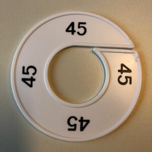 Maatring wit/zwart 45