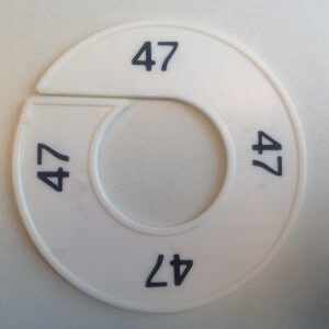 Maatring wit/zwart 47