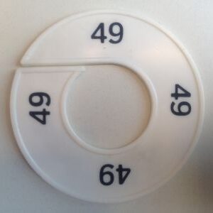Maatring wit/zwart 49