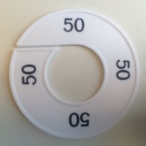 Maatring wit/zwart 50
