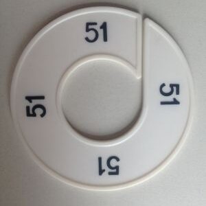 Maatring wit/zwart 51