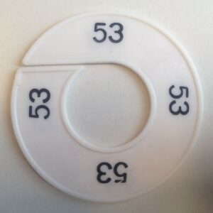 Maatring wit/zwart 53