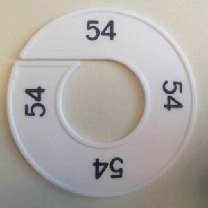 Maatring wit/zwart 54