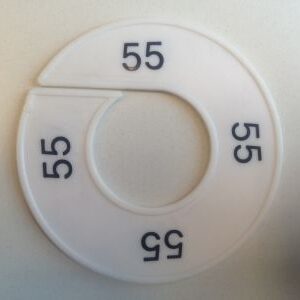 Maatring wit/zwart 55