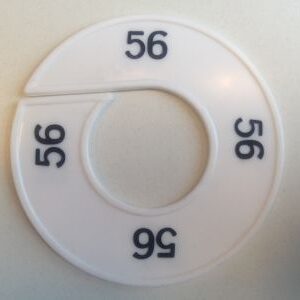 Maatring wit/zwart 56