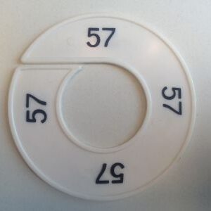 Maatring wit/zwart 57
