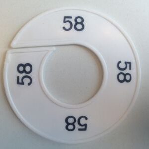 Maatring wit/zwart 58